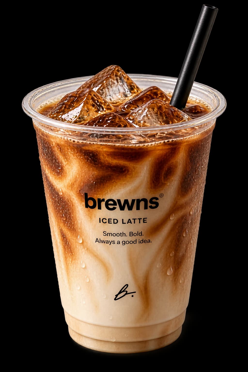 En iskaffe i glas från Bryggverket